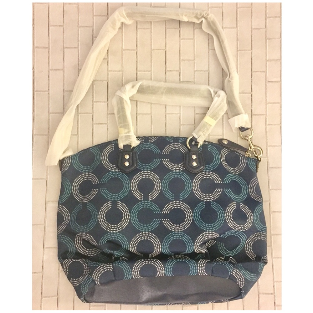 Coach - Ashley Dotted Navy Blue Bag (NWT!!) - Picture 3 of 7